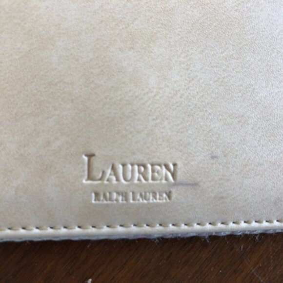 RALPH LAUREN Long Tweed Wallet Cream Pink Gray - Picture 16 of 16